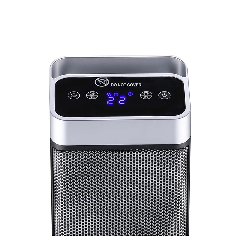 Máy sưởi điện bằng gốm siêu mỏng màu đen Máy sưởi điện bằng gốm siêu mỏng màu đen